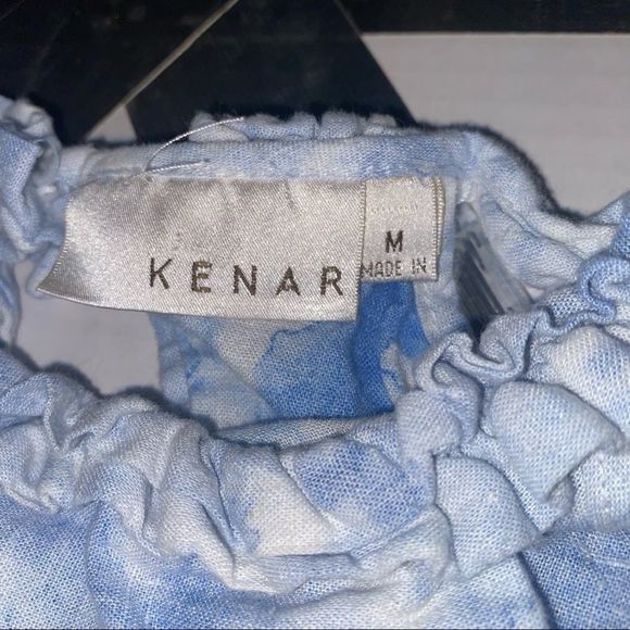 Kenar Abstract Cloud Print Ruffle Halter Racerback - Picture 4 of 10